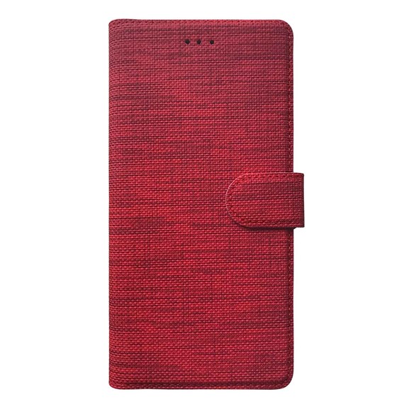 CaseUp Samsung Galaxy M12 Kılıf Kumaş Desenli Cüzdanlı Kırmızı 2